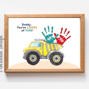 Vaderdag handafdruk aandenken voor vaderdag, papa, je bent heel leuk, DIY gepersonaliseerde aandenken kaart cadeau papa, peuter ambachtelijke activiteiten