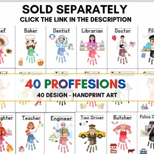 50 Animal Movement Handprint Art Kit for Toddlers, Preschoolers, First ...