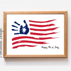 Printable Handprint craft Template, Happy 4th of july 2022, Independence Day