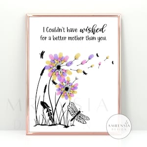 Ich hätte mir keine bessere Mutter als Sie wünschen können, Fingerabdruck-Kunst, alles Gute zum ersten Muttertag, Fingerabdruck-Kunst, Geschenk für die Mutter