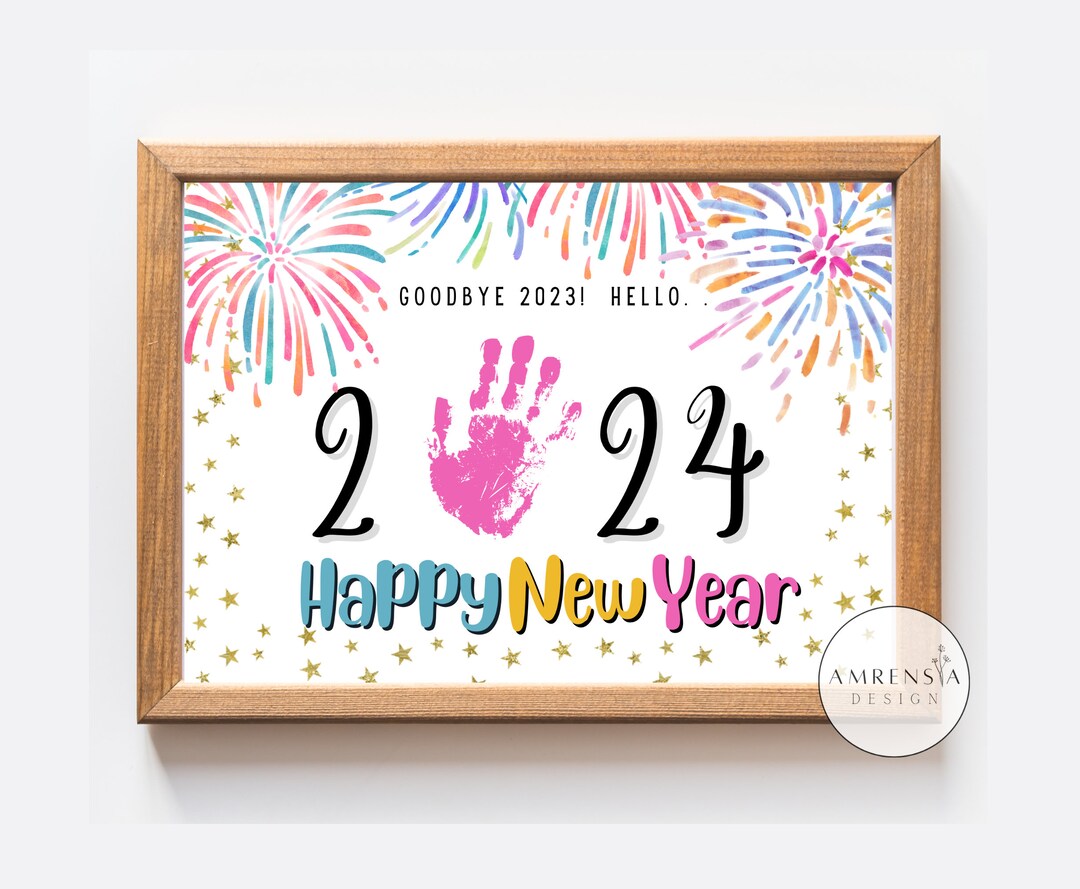 Happy New Year 2023 Craft Handprint Little Sparkle Template Printable ...