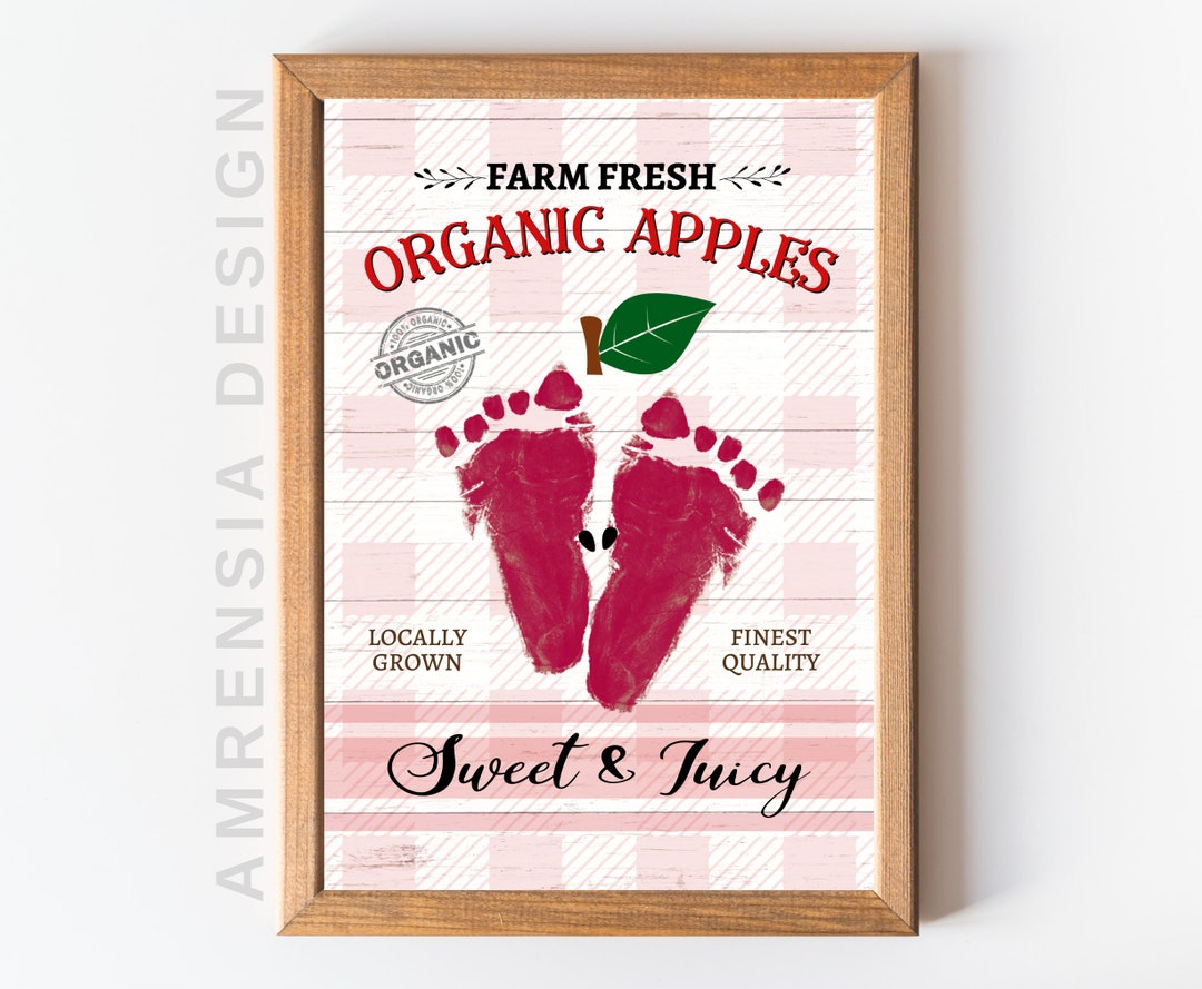 Apple Footprint Craft Market Farm Fresh Apple Sign,farmhouse Apple
