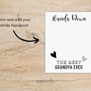 Grandpa's Gift, Printable Handprint Art Template is Perfect for Your ...