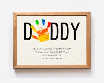 Father's Day Handprint Art, Daddy Gift (Digital Download)