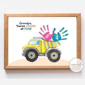 Recuerdo de la huella de la mano del día de los abuelos, feliz día de los abuelos, regalo del abuelo de la abuela, actividades artesanales personalizadas para bebés y niños pequeños de bricolaje