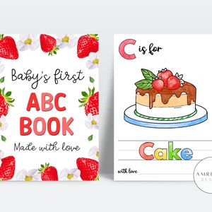 52 PAGES ABC Baby Shower Coloring Book, Baby's First ABC Book ...
