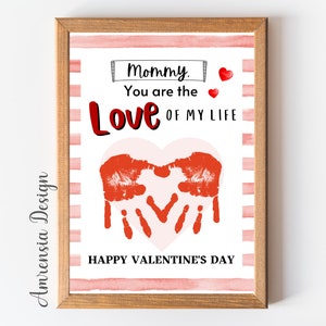 Regalo di San Valentino per la mamma, Buon San Valentino, Modello stampabile per PreK, Asilo nido prescolare, San Valentino artigianato ricordo