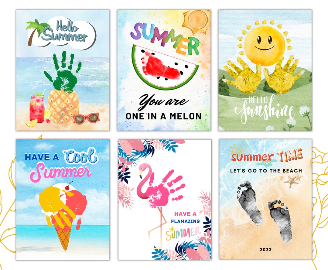 Bundle Summer Handprint Art Summer Printable Craft for