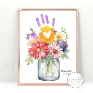 Dia das mães avó mãe aniversário flor artesanato arte professor apreciação dia pré-escolar criança criança diy cartão artesanato imprimível