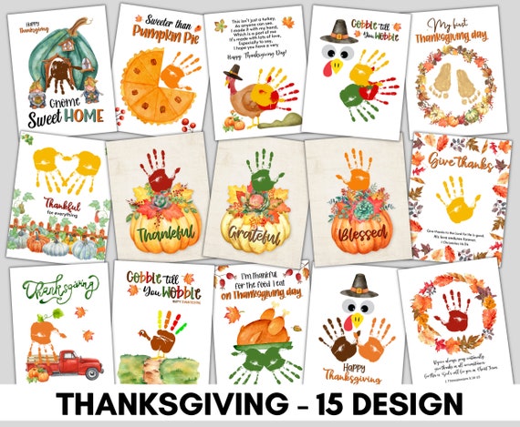 BUNDLE Thanksgiving Handprint Footprint Printable for Prek