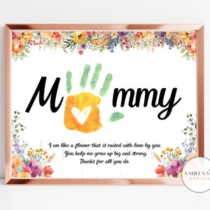 Dolce poesia per mamma mamma Felice festa della mamma Fiore Compleanno poesia artigianale Fai da te Bambini Bambino bambino Carta ricordo floreale Stampa a mano Arte a mano