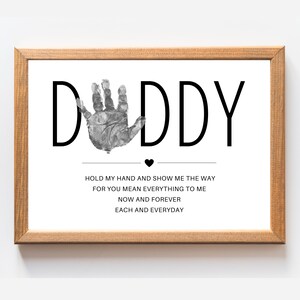Gift for daddy, Father's day craft idea, Birthday Present for Daddy, preschool toddler baby  Handprint craft, Handprint art, memory keepsake