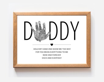 Handprint Art for Daddy, Father's Day Gift (Digital Download)