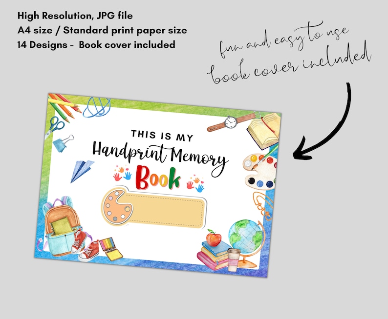 Handprint Memory Book Printable for Prek Preschool - Etsy
