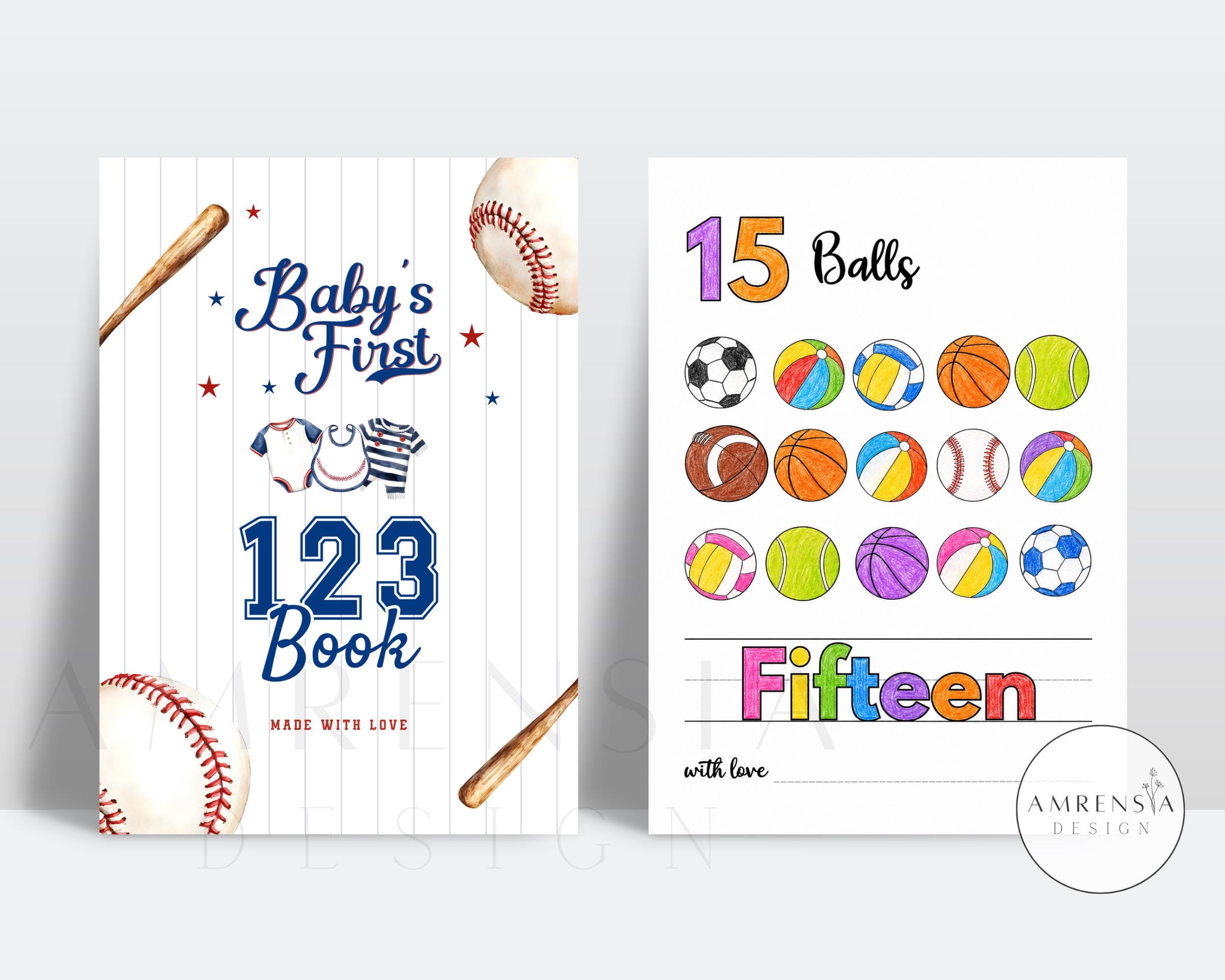 Baseball Baby First 123 Book Printable, Number Coloring Pages 1-20,…