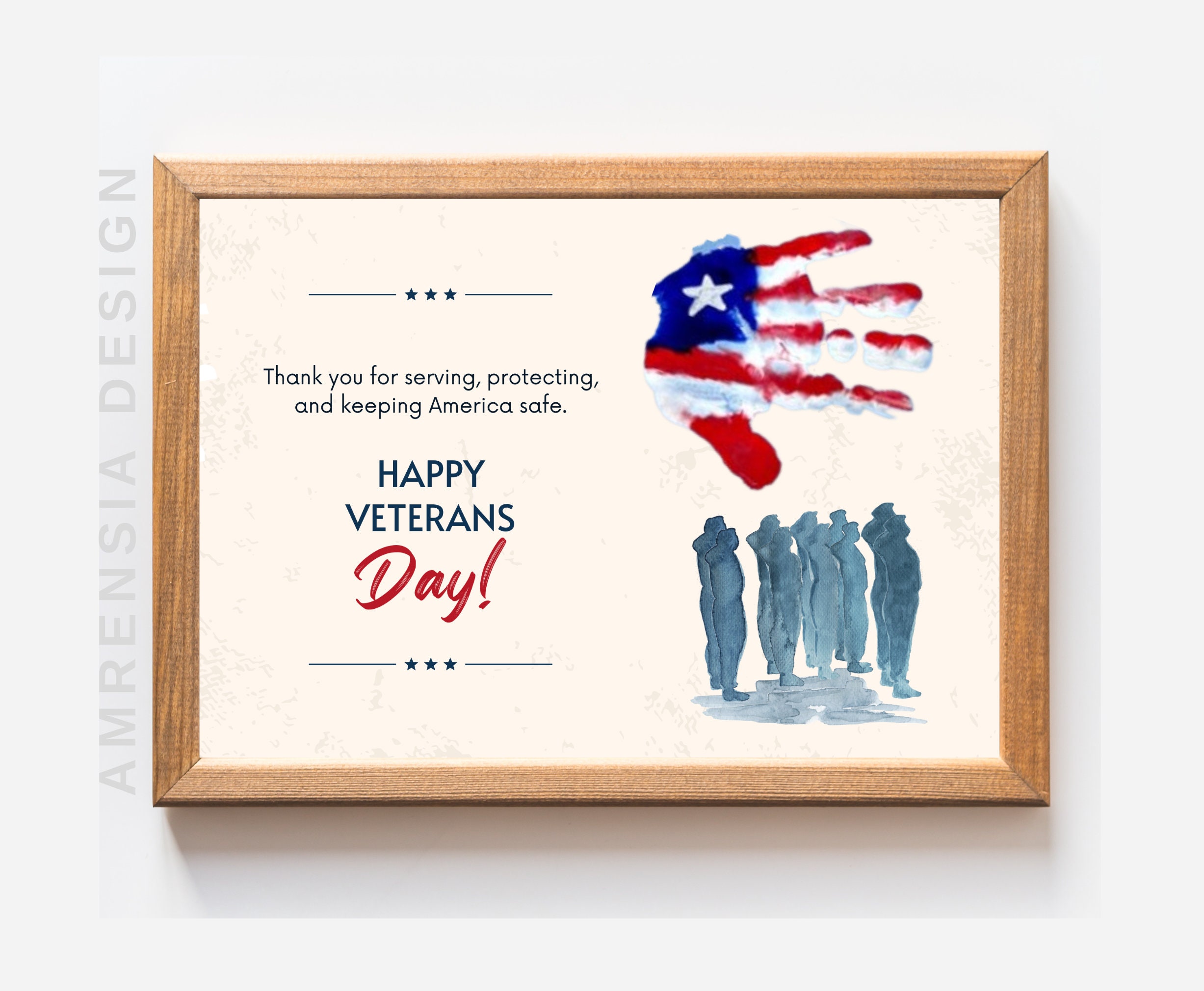 Easy Handprint Craft for Veterans Day, USA Flag, Happy Veterans Day ...