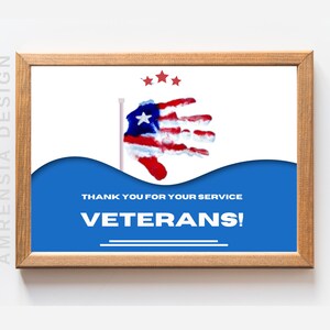 Easy Handprint Craft for Veterans Day, Handprint Art for Toddler ...
