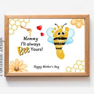 Mamma sarò sempre tua, arte dell'impronta della mano, regalo per la festa della mamma, artigianato per bambini piccoli, festa della mamma felice, attività fai-da-te per bambini in età prescolare