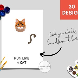 30 Animal Movement Handprint Art Kit for Toddlers, Preschoolers, First ...