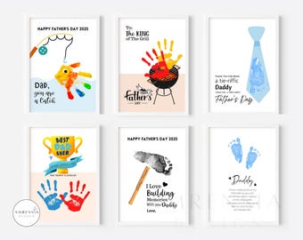 Vatertag Handprint Art, DIY Andenken (Digitaler Download)