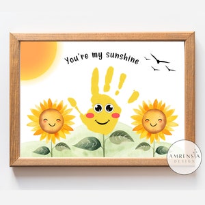 Arte de impressão manual para mãe, avó, avó, presente de tia, feliz dia das mães, kit de artesanato de impressão manual, artesanato para bebês e crianças, presente DIY para cartão