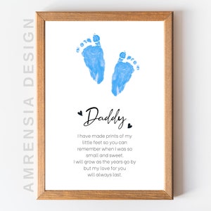 Meilleur cadeau pour papa, travaux manuels d'empreintes de pas, travaux manuels pour la fête des pères, cadeau d'anniversaire pour papa, bricolage facile pour tout-petits, travaux manuels pour tout-petits, activité de garderie d'âge préscolaire