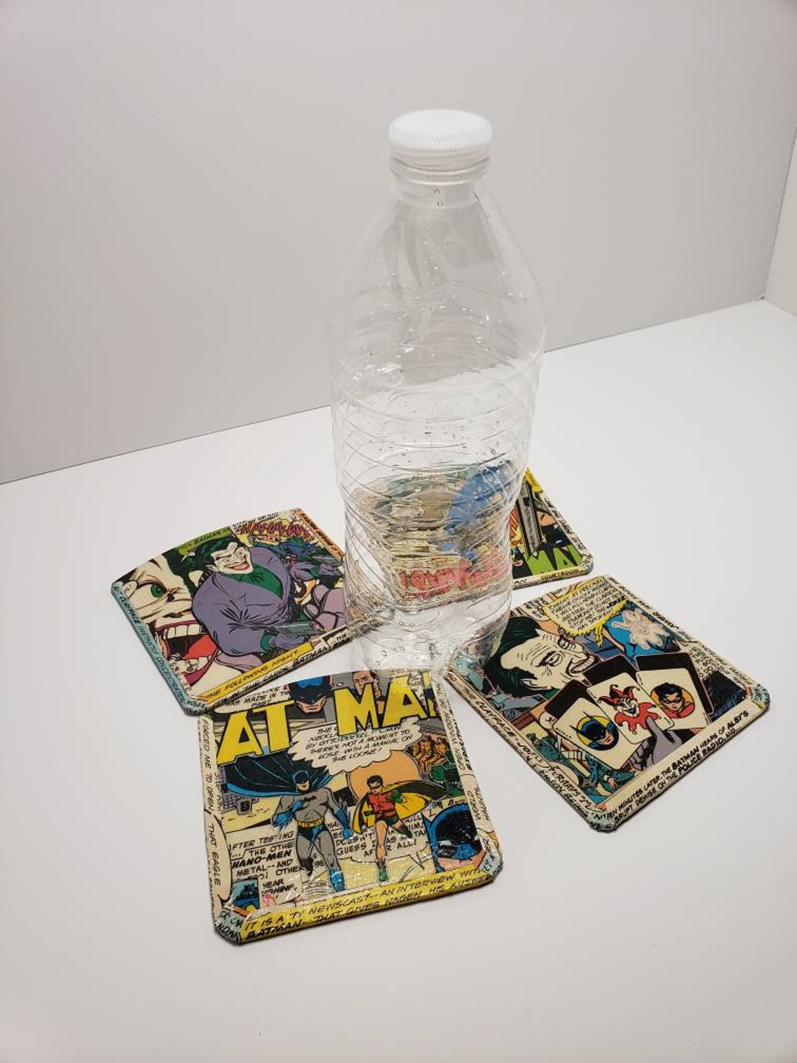 Custom DC Comicbook Coasters made from Vinyl Records set of 4 Etsy