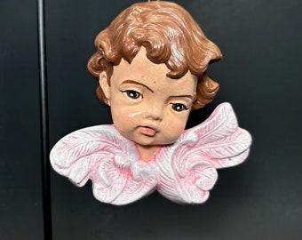 Ornement d'ange peint à la main, décoration de Noël en céramique