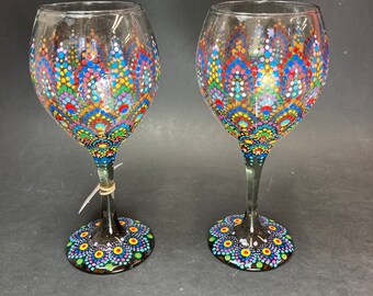 Download Mandala Wine Glass Etsy