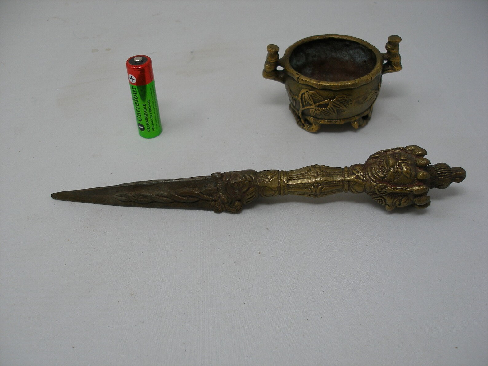 Tibetan Bronze Phurba Ritual Dagger 19th Century Etsy