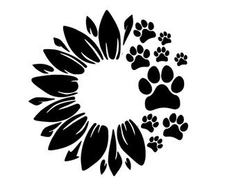 Download Sunflower Paw Print Etsy