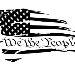 We The People | American Flag | Custom Precision Die Cut Vinyl Decal | Sticker
