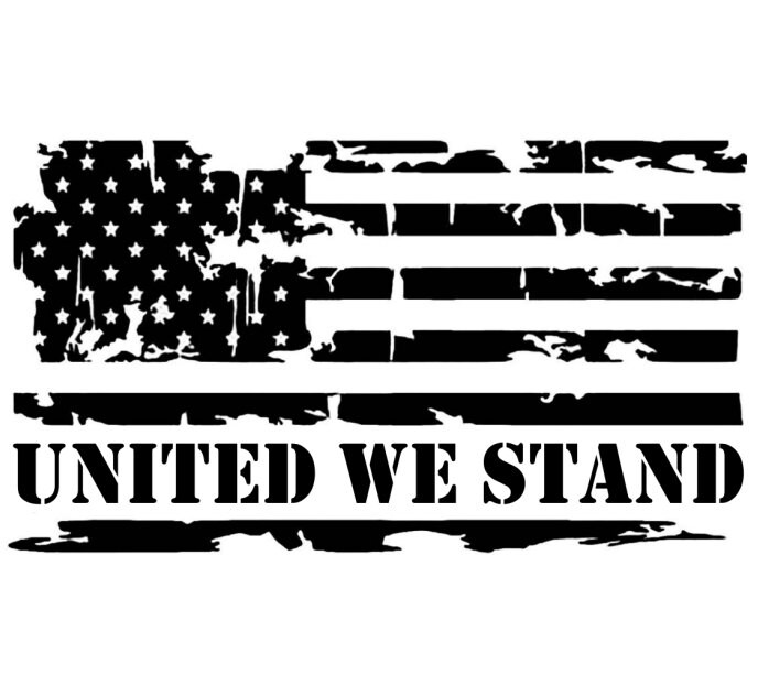 United We Stand Flag Vinyl Decal Sticker | Etsy