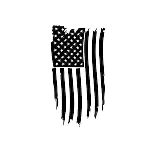 American Flag | Vertical | Custom Precision Die Cut Vinyl Decal | Sticker