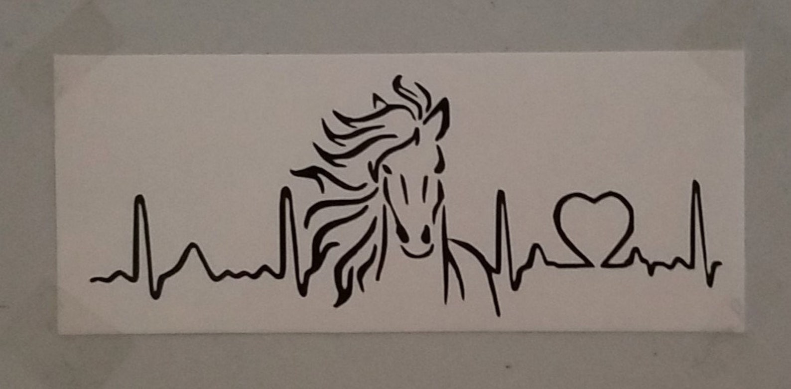 Horse Heartbeat Vinyl Decal Sticker Etsy