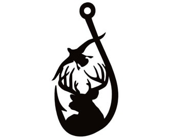 Outdoor Life | Hunt | Hunter | Hunting | Fish | Fishing | Hook | Deer | Buck | Duck | Bird | Custom Precision Die Cut Vinyl Decal | Sticker