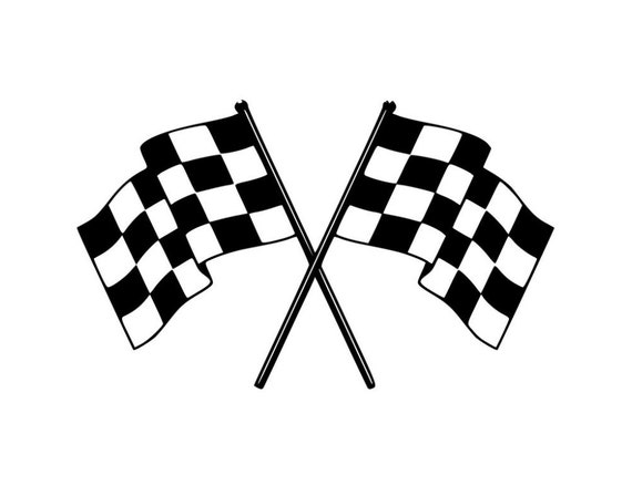 Racing flag cheap decal