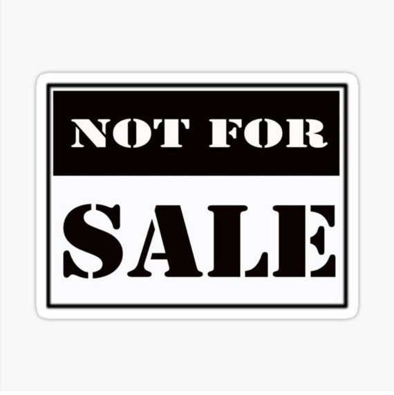 Not for Sale Sign Label Custom Precision Die Cut Vinyl Etsy