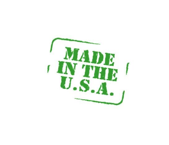 Made In The USA Die Cut Vinyl Sticker - American Flag Inspired - 4" X 2.47"