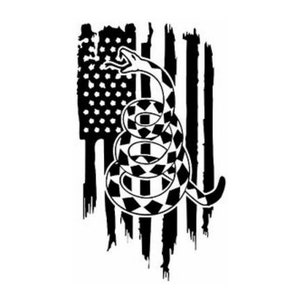 Don&#39;t Tread On Me | American Flag | Snake | Custom Precision Die Cut Vinyl Decal | Sticker