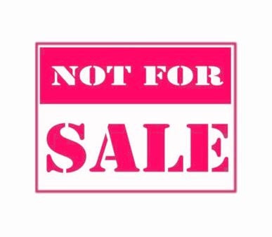 Not for Sale | Sign | Label | Custom Precision Die Cut Vinyl  display picture 1