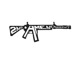 2nd Amendment | Second | Amendment | Gun | AR | Rifle | Custom Precision Die Cut Vinyl Decal | Sticker