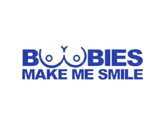 Decus Boobis Adesivo In Vinile 'Make Me Smile' - Dimensioni 21x6 Cm - Qualità Made In Germany, UV Resistente, Rimovibile - Per Auto E Superfici Lisce - 6