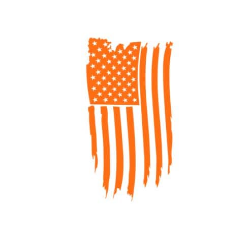 45 USA Flag Precision Cut Decal