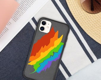 Biodegradable phone case - rainbow blob