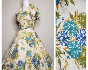 Vintage 1950s Dress, 1950s Floral Halter Sundress and Bolero, 50s Garden Party dress,  50s dress by Junior Theme , S/w27