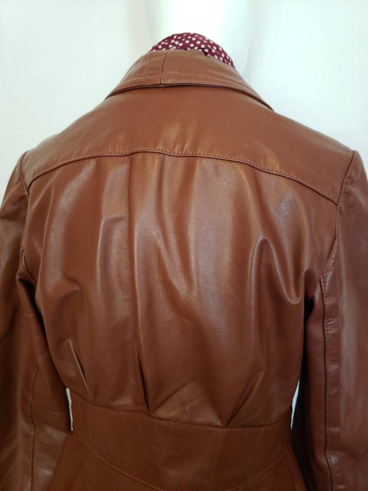 Vintage 1970s Leather Jacket, Krasners Leather Jacket, 70s Ladies