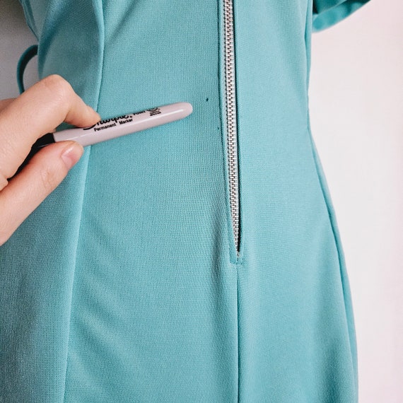 Vintage 1970s Jumpsuit, 70s Blue Jumpsuit, Dagger… - image 9