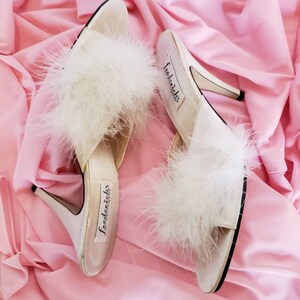 Faux Fur Marabou Feather Slippers - Pink – Dolls Kill