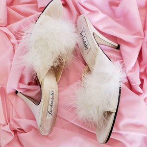 Faux Fur Marabou Feather Slippers - Pink – Dolls Kill